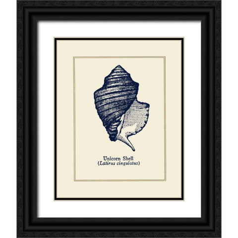 Unicorn Shell Black Ornate Wood Framed Art Print with Double Matting by Gorham, Gregory