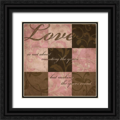 Love in Pink Black Ornate Wood Framed Art Print with Double Matting by Harbick, N