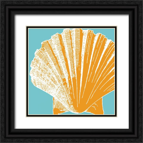 Graphic Shell IV Black Ornate Wood Framed Art Print with Double Matting by Harbick, N