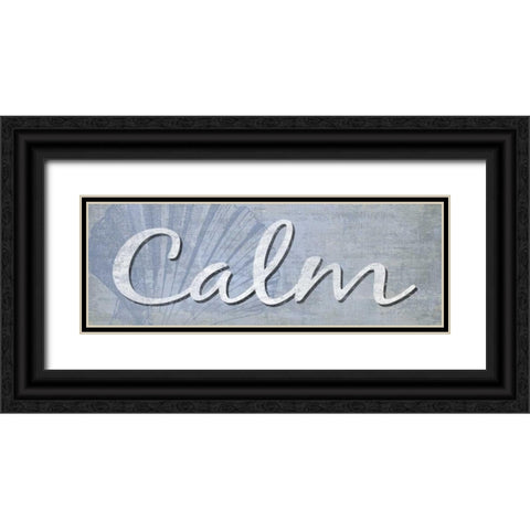 Calm Black Ornate Wood Framed Art Print with Double Matting by Harbick, N