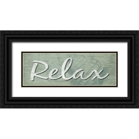 Relax Black Ornate Wood Framed Art Print with Double Matting by Harbick, N