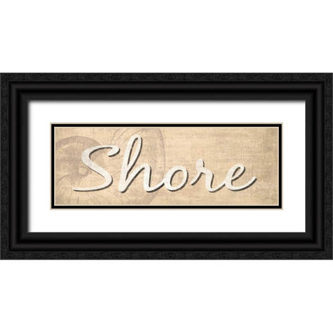 Shore Black Ornate Wood Framed Art Print with Double Matting by Harbick, N