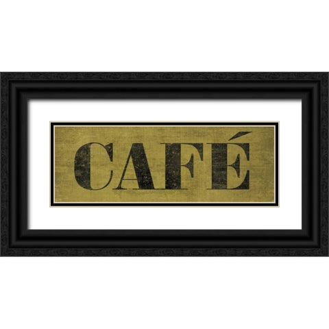 Cafe III Black Ornate Wood Framed Art Print with Double Matting by Harbick, N