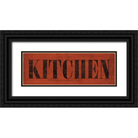 Kitchen III Black Ornate Wood Framed Art Print with Double Matting by Harbick, N