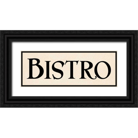 Bistro I Black Ornate Wood Framed Art Print with Double Matting by Harbick, N