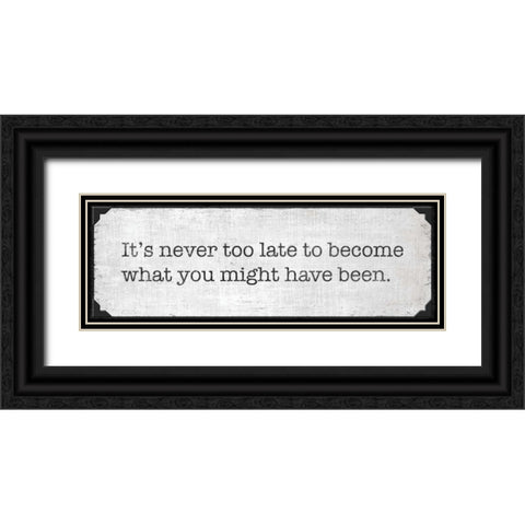 Never Too Late Black Ornate Wood Framed Art Print with Double Matting by Harbick, N