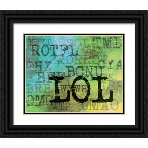 Text Logic I Black Ornate Wood Framed Art Print with Double Matting by Harbick, N