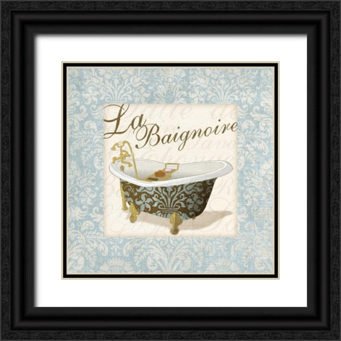 Bathtub Black Ornate Wood Framed Art Print with Double Matting by Harbick, N
