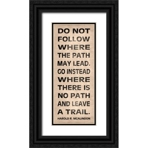 Leave a Trail Black Ornate Wood Framed Art Print with Double Matting by Harbick, N