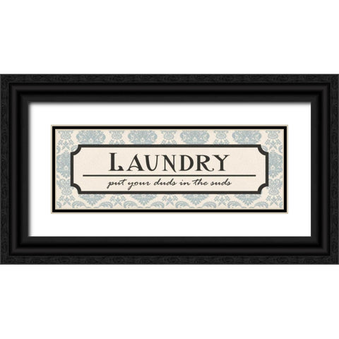 Laundry Suds Black Ornate Wood Framed Art Print with Double Matting by Harbick, N