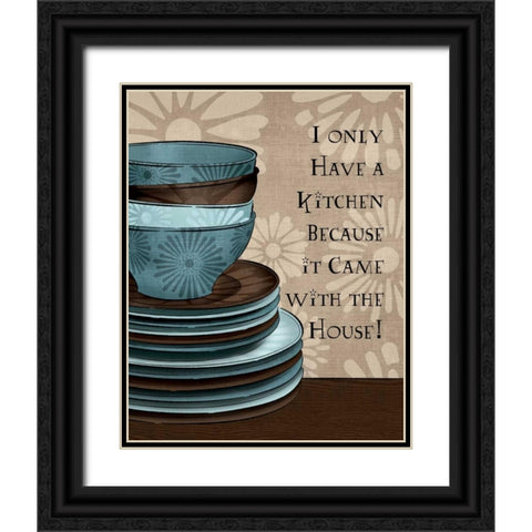 In the Kitchen II Black Ornate Wood Framed Art Print with Double Matting by Harbick, N