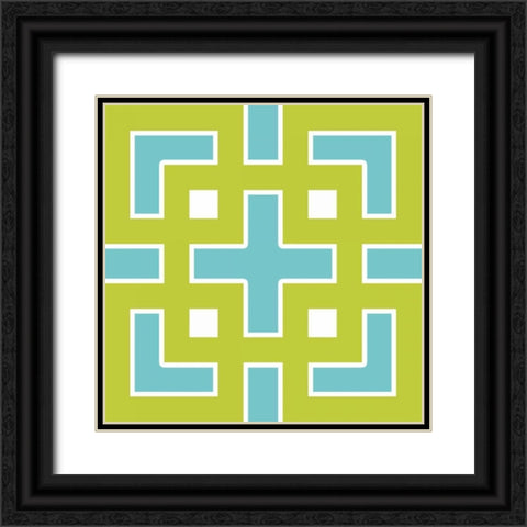 Graphic Pattern III Black Ornate Wood Framed Art Print with Double Matting by Harbick, N