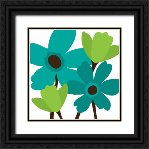 Spring Bouquet I Black Ornate Wood Framed Art Print with Double Matting by Harbick, N
