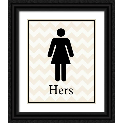 Hers Classic Black Ornate Wood Framed Art Print with Double Matting by Harbick, N