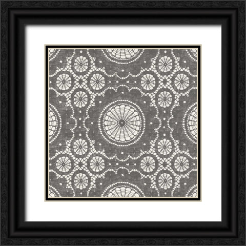 Elegance in Gray II Black Ornate Wood Framed Art Print with Double Matting by Harbick, N