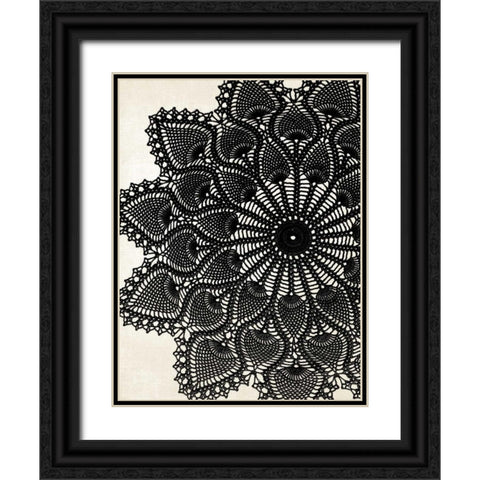 Doilies II Black Ornate Wood Framed Art Print with Double Matting by Harbick, N