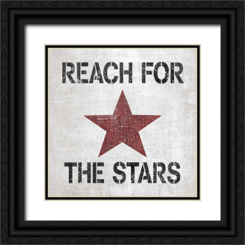 Reach for Stars Sq Black Ornate Wood Framed Art Print with Double Matting by Harbick, N