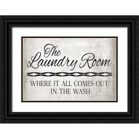 All Comes Out Black Ornate Wood Framed Art Print with Double Matting by Harbick, N