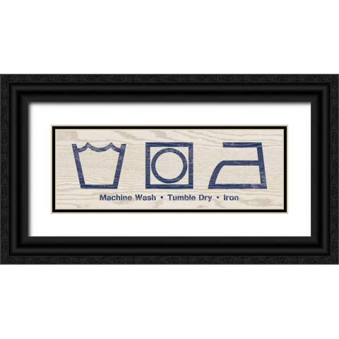 Laundry Icons I Black Ornate Wood Framed Art Print with Double Matting by Harbick, N