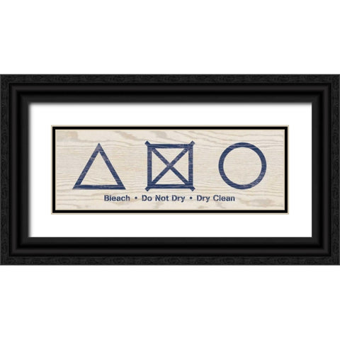 Laundry Icons II Black Ornate Wood Framed Art Print with Double Matting by Harbick, N