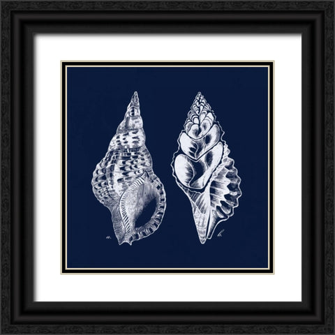 Shell Negative I Black Ornate Wood Framed Art Print with Double Matting by Harbick, N