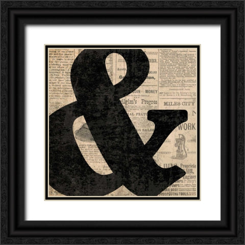 Ampersand Black Ornate Wood Framed Art Print with Double Matting by Harbick, N