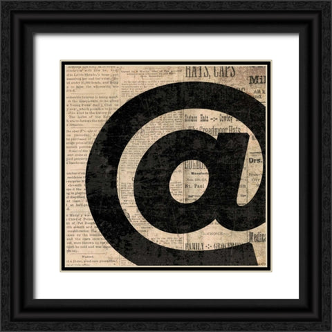 At Symbol Black Ornate Wood Framed Art Print with Double Matting by Harbick, N