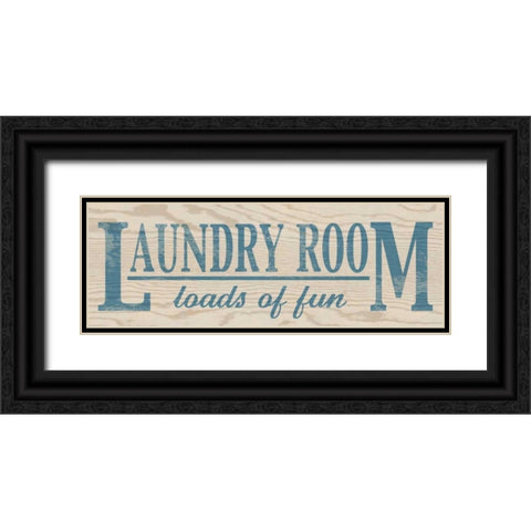 Loads of Fun - Blue Black Ornate Wood Framed Art Print with Double Matting by Harbick, N