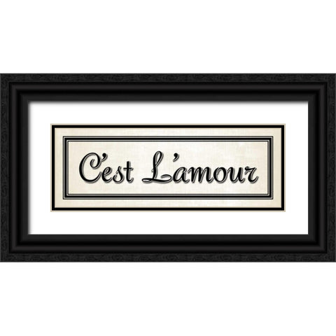 Cest L amour Black Ornate Wood Framed Art Print with Double Matting by Harbick, N