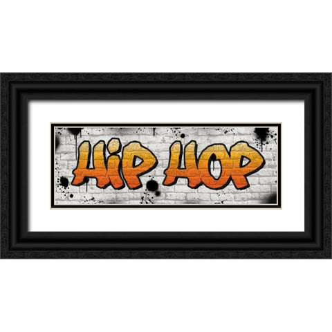 Hip Hop Graffiti Black Ornate Wood Framed Art Print with Double Matting by Harbick, N