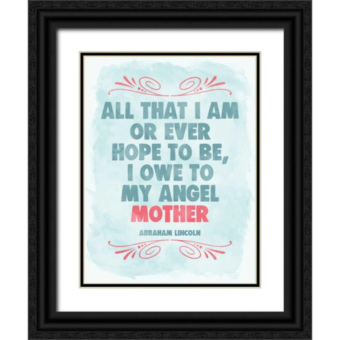 Mother Sign II Black Ornate Wood Framed Art Print with Double Matting by Harbick, N