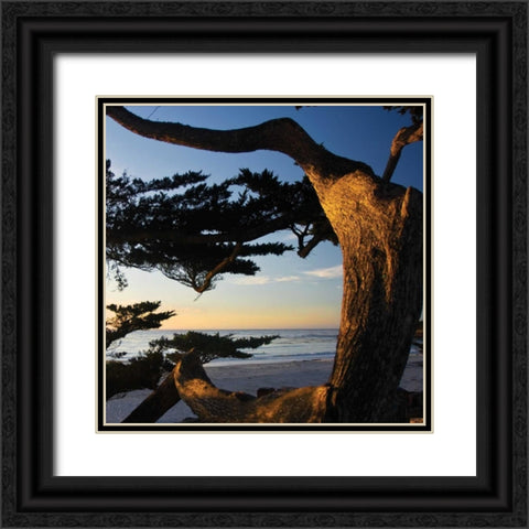 Carmel Sunset II Black Ornate Wood Framed Art Print with Double Matting by Hausenflock, Alan