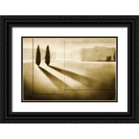 Cyprus Eclipse I Black Ornate Wood Framed Art Print with Double Matting by Collins, Brent