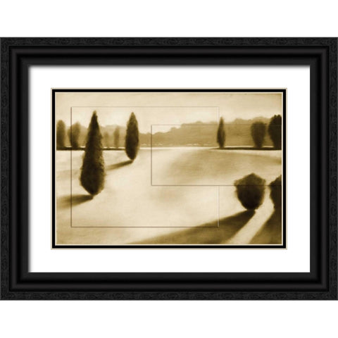 Cyprus Eclipse II Black Ornate Wood Framed Art Print with Double Matting by Collins, Brent
