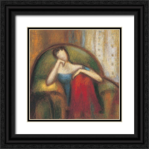 Pensive I Black Ornate Wood Framed Art Print with Double Matting by Gray, Karl