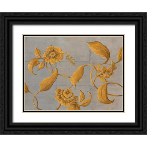 Topaz II Black Ornate Wood Framed Art Print with Double Matting by Mathews, Jennifer