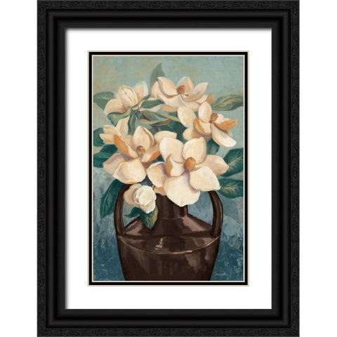 Peony Mist Black Ornate Wood Framed Art Print with Double Matting by Jeffrey, Jillian