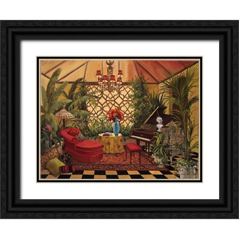 Conservatory I Black Ornate Wood Framed Art Print with Double Matting by Jeffrey, Jillian