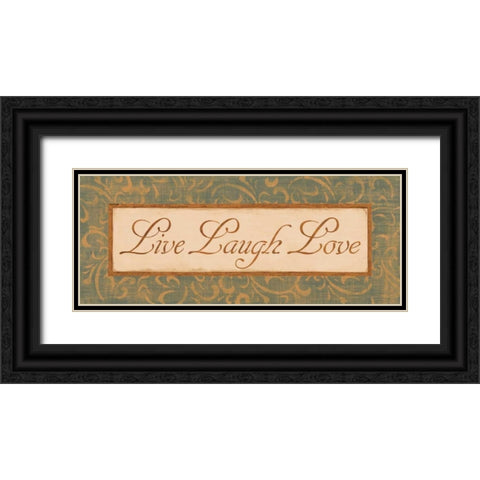 Moss Gold Scroll II Black Ornate Wood Framed Art Print with Double Matting by Jeffrey, Jillian
