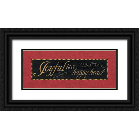 Red Damask I Black Ornate Wood Framed Art Print with Double Matting by Jeffrey, Jillian