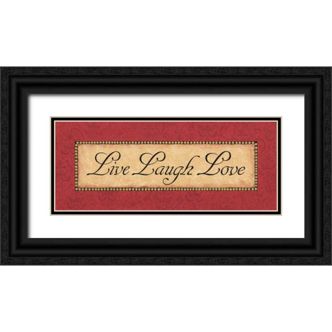 Red Damask II Black Ornate Wood Framed Art Print with Double Matting by Jeffrey, Jillian