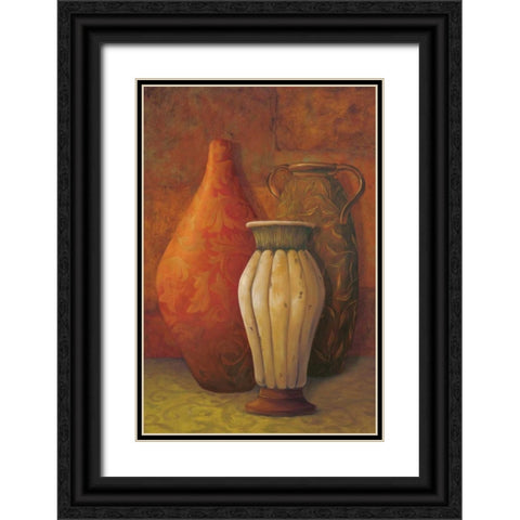 Exotic Vessels I Black Ornate Wood Framed Art Print with Double Matting by Jeffrey, Jillian