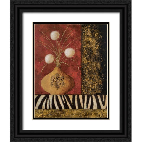 Asianique II Black Ornate Wood Framed Art Print with Double Matting by Jeffrey, Jillian