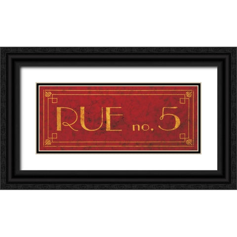 Rue no.5 Black Ornate Wood Framed Art Print with Double Matting by Jones, Catherine