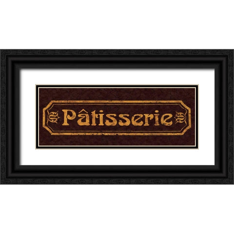 Patisserie Black Ornate Wood Framed Art Print with Double Matting by Jones, Catherine