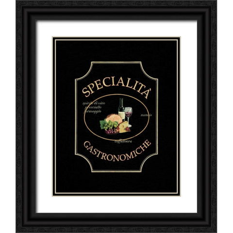 Specialita Gastronomiche Black Ornate Wood Framed Art Print with Double Matting by Jones, Catherine