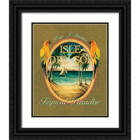 Isle del Sol Black Ornate Wood Framed Art Print with Double Matting by Jones, Catherine