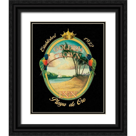 Golden Crown Inn Black Ornate Wood Framed Art Print with Double Matting by Jones, Catherine