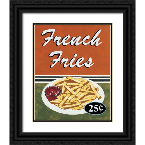 French Fries Black Ornate Wood Framed Art Print with Double Matting by Jones, Catherine