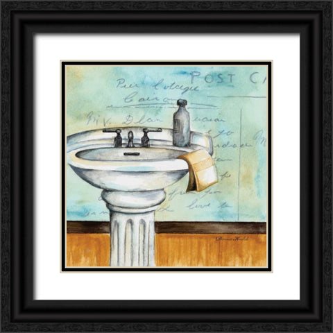 Refresh Bath Black Ornate Wood Framed Art Print with Double Matting by Knold, Donna